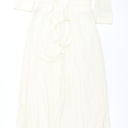 Penelope & Monica Cruz Ivory Wrap Dress, Women's Long