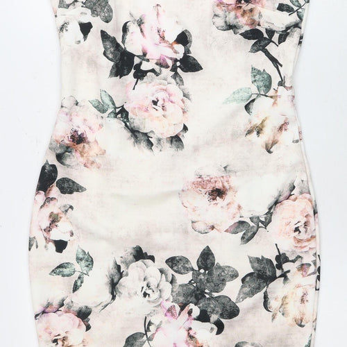 Next Women's Multicoloured Floral Sheath Dress - UK 12