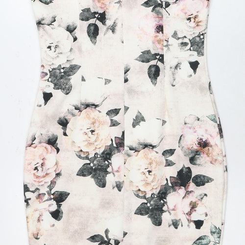 Next Women's Multicoloured Floral Sheath Dress - UK 12