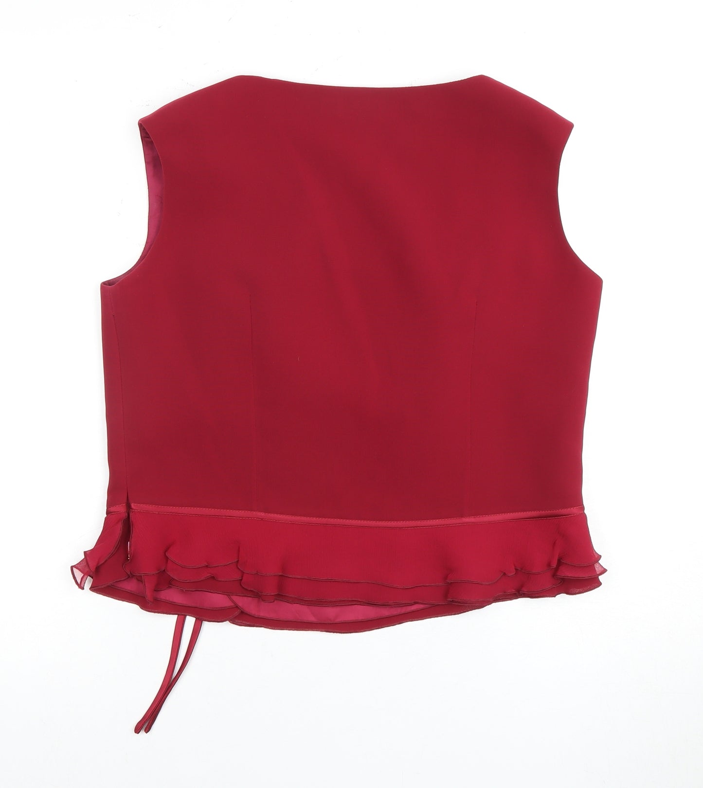 Presen Women's Red Sleeveless Blouse UK Size 14