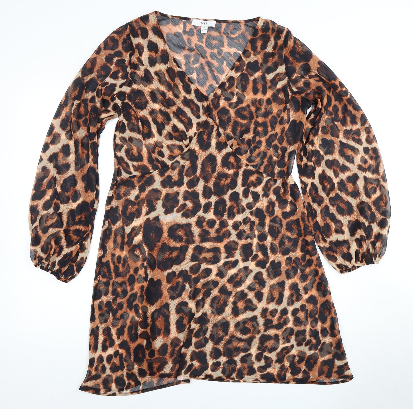 Marks and Spencer Women Animal Print V-Neck Dress
