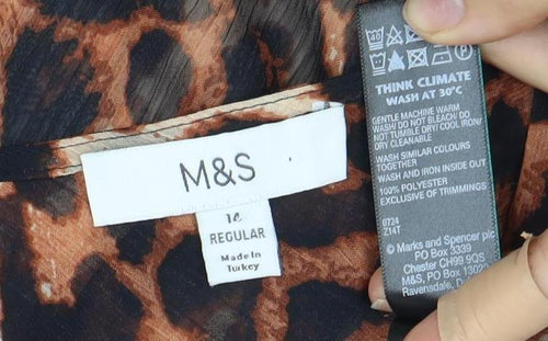 Marks and Spencer Women Animal Print V-Neck Dress