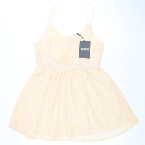 Missguided Women's Beige A-Line Dress Size 14