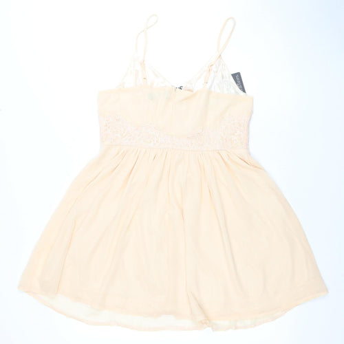Missguided Women's Beige A-Line Dress Size 14