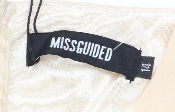 Missguided Women's Beige A-Line Dress Size 14