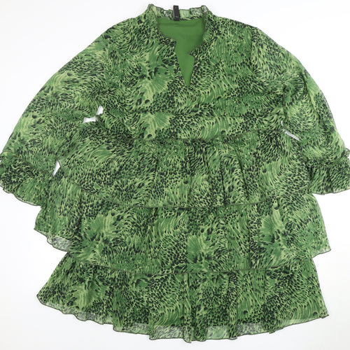 Y.A.S Women's Green Animal Print Dress XL