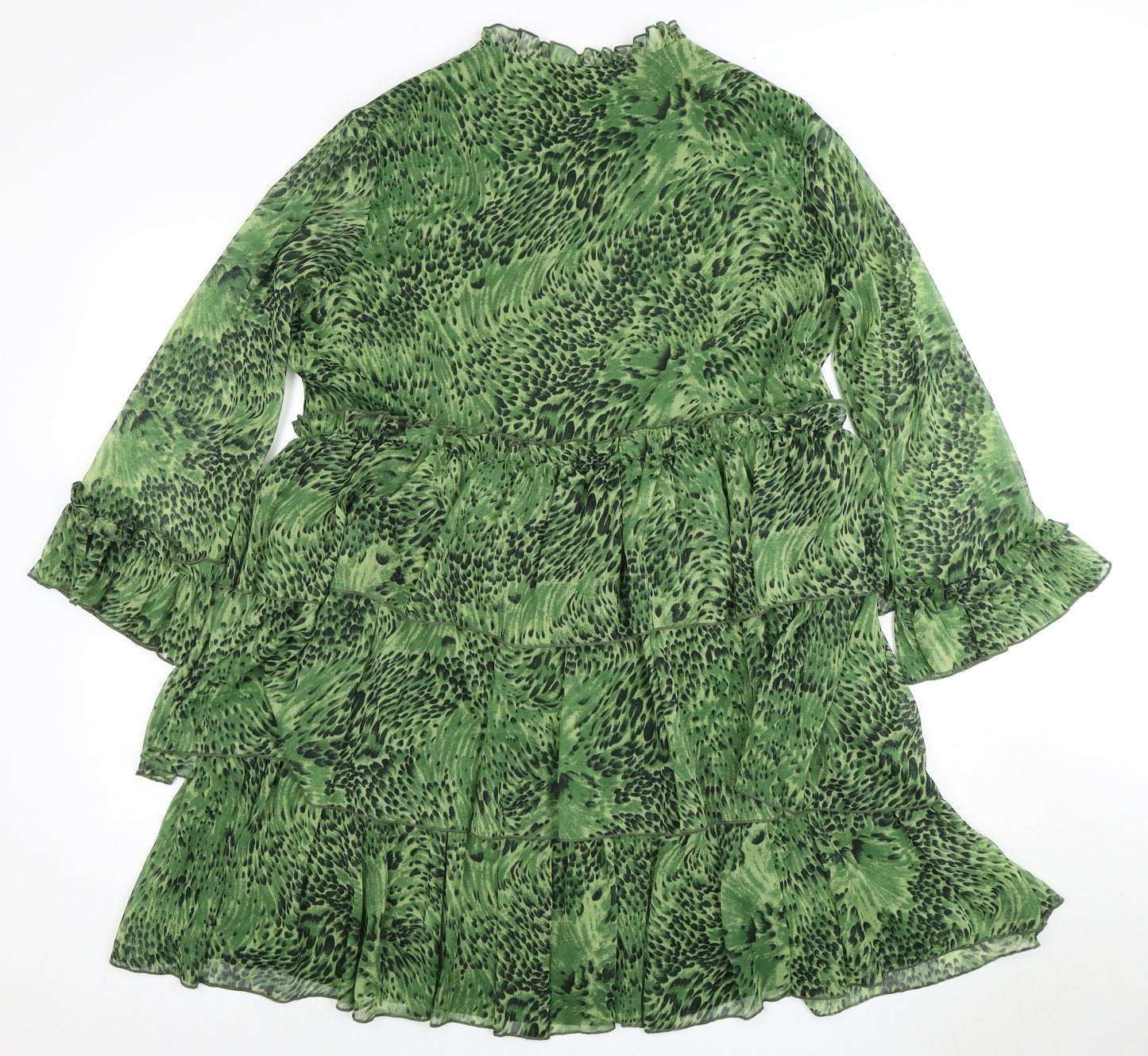 Y.A.S Women's Green Animal Print Dress XL