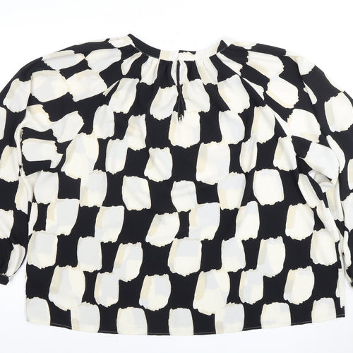 Marks and Spencer Women's Black Geometric Blouse
