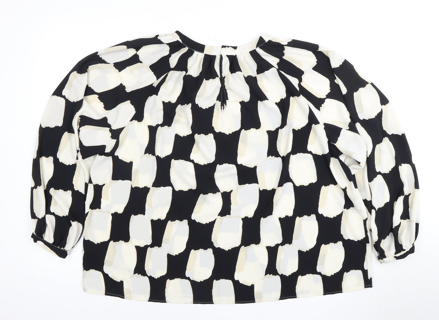 Marks and Spencer Women's Black Geometric Blouse