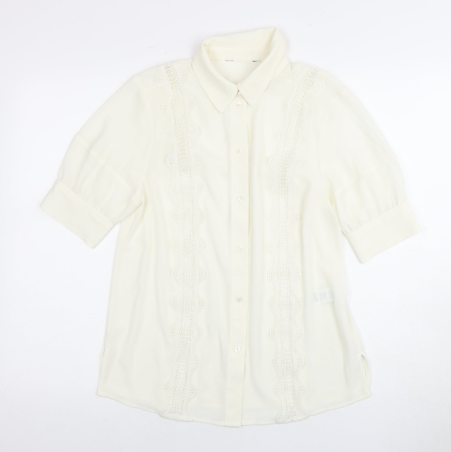 Marks and Spencer Women Ivory Blouse Size 8 with Lace