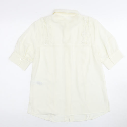 Marks and Spencer Women Ivory Blouse Size 8 with Lace