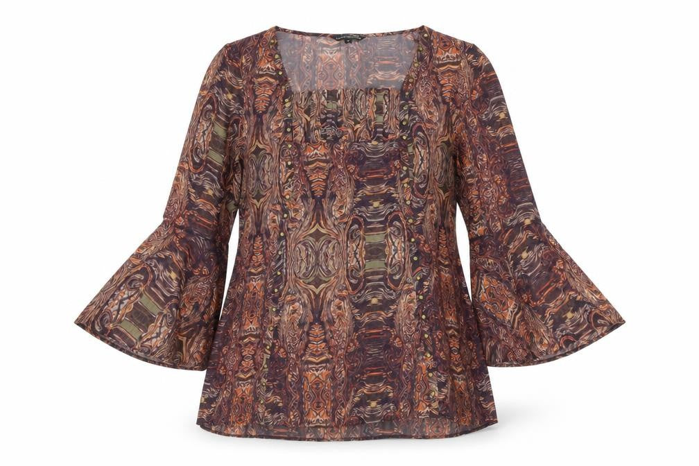 Front view of Limited Collection Women's Multicoloured Tunic Blouse