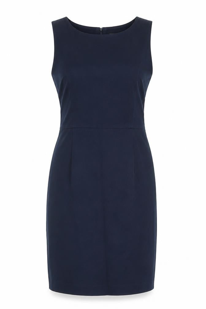 Front view of Tommy Hilfiger Women's Blue Sheath Dress, size 12