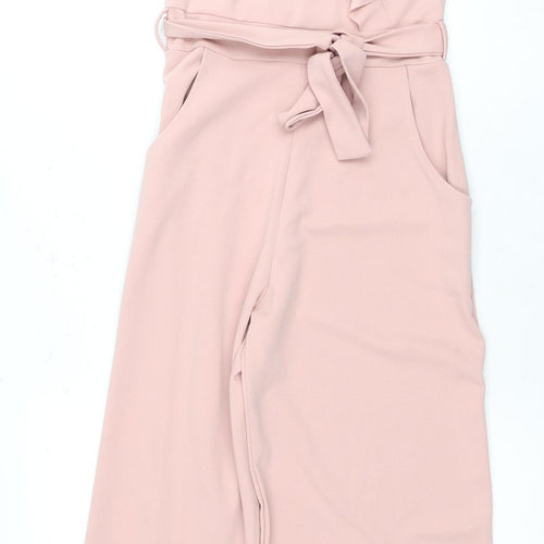 Quiz Women's Pink Sleeveless Jumpsuit Size 8, Belted