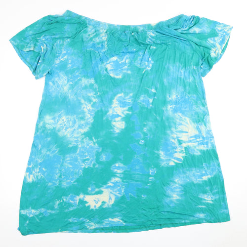 Capsule Women's Blue Tie Dye Off Shoulder Dress 18