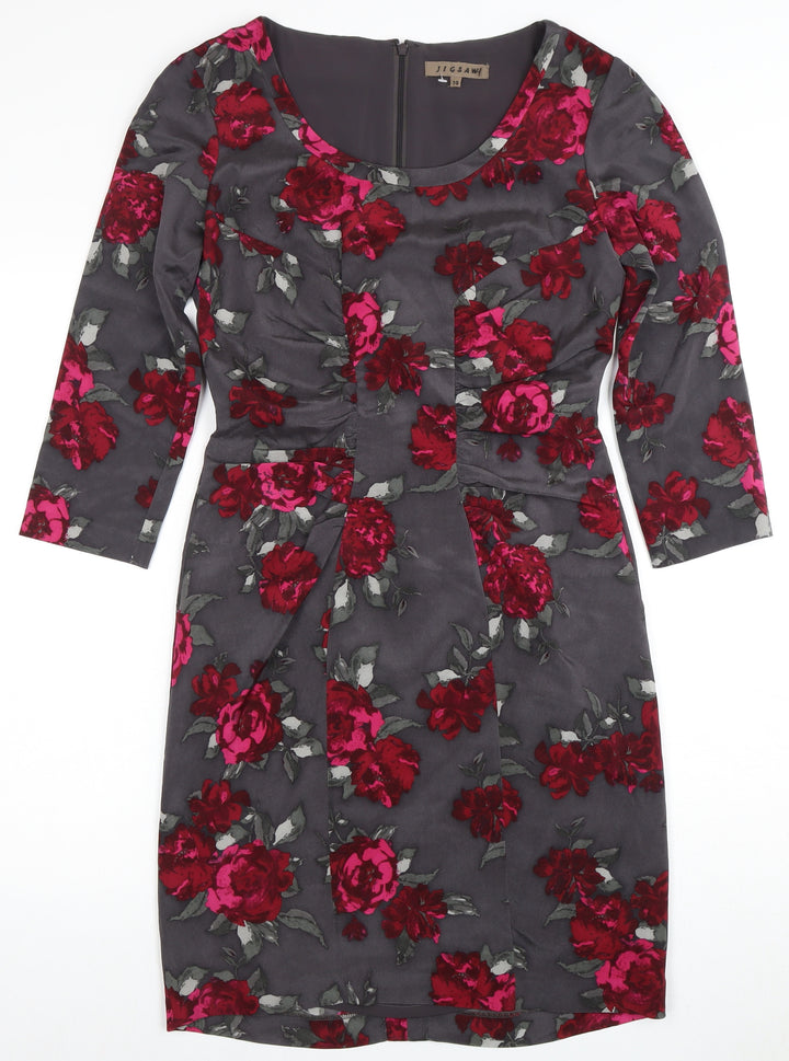 Jigsaw Women's Multicoloured Sheath Dress Size 10