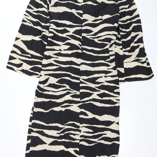 H&M Women's Black Animal Print Dress Size 12