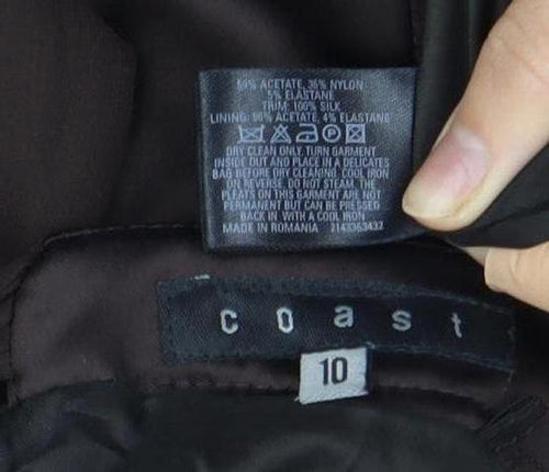 Coast Women Brown Strapless Dress Size 10