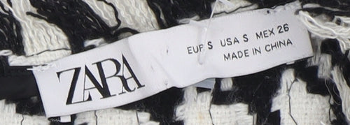 Zara Women’s Black & White Sequin Shift Dress Size 12