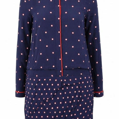 Joules Women's Blue Polka Dot Dress, Size 10, Long Sleeve