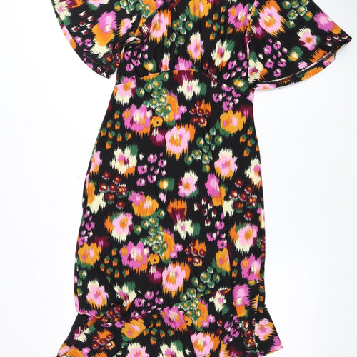 Blue Vanilla Women's Multi Floral A-Line Dress Size 8