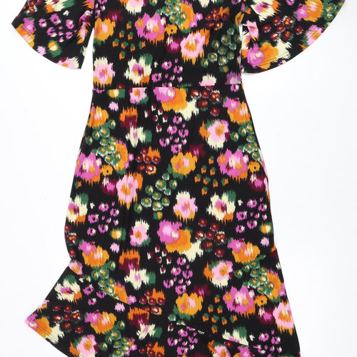 Blue Vanilla Women's Multi Floral A-Line Dress Size 8