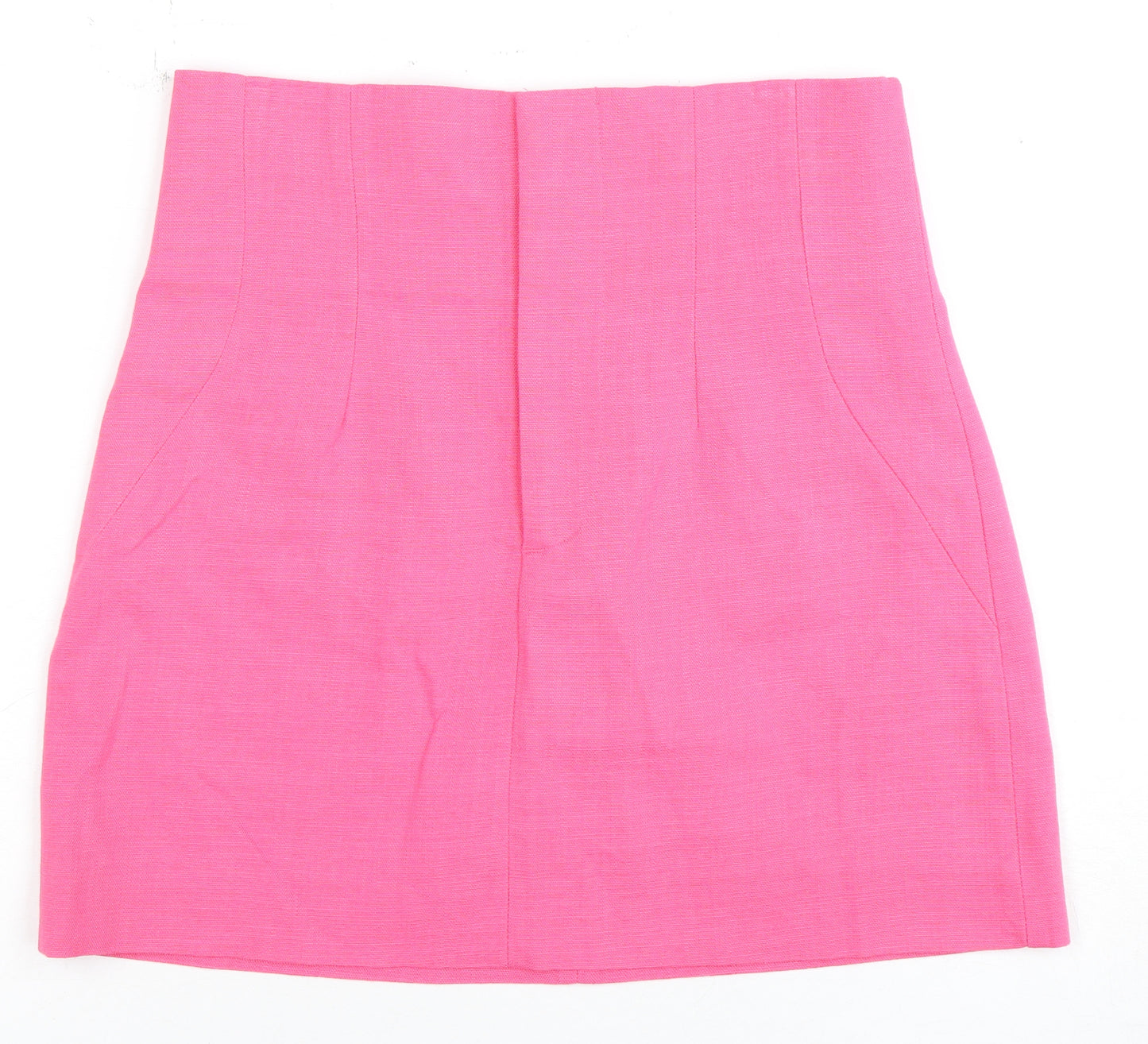 Zara Women's Pink Skirt, Size 4, Elegant