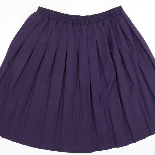 Bonmarché Women's Purple Pleated Skirt Size 20