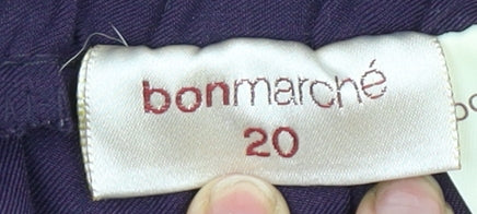 Bonmarché Women's Purple Pleated Skirt Size 20