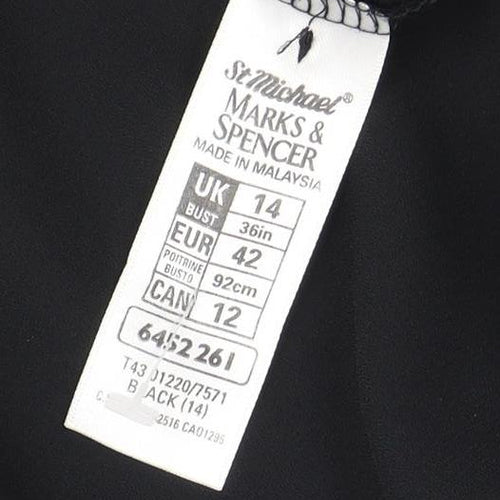 Marks and Spencer Women's Black Button-Up Size 14