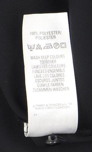 Marks and Spencer Women's Black Button-Up Size 14