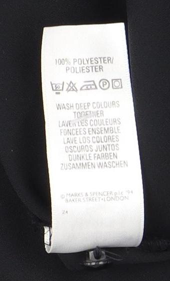 Marks and Spencer Women's Black Button-Up Size 14