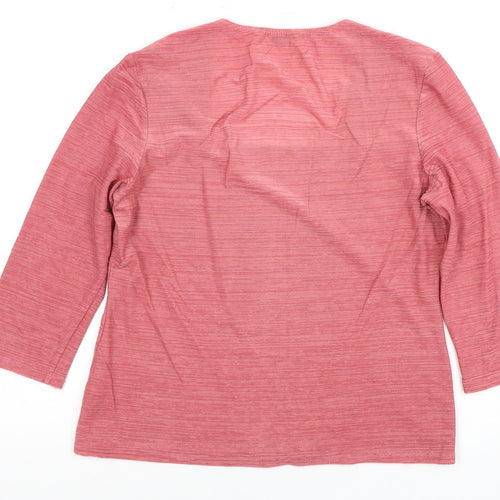 Kaliko Women's Pink Top, Size 14, Square Neck Design