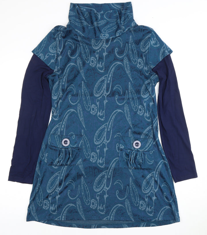 Joe Browns Women's Blue Paisley Casual Dress - UK 12