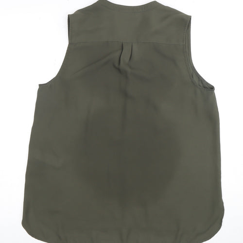 New Look Women's Green Button-Up Top, Size 12