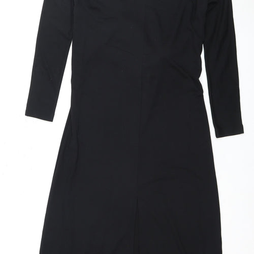 COS Women's Black XS Wrap Dress V-Neck Long Sleeve