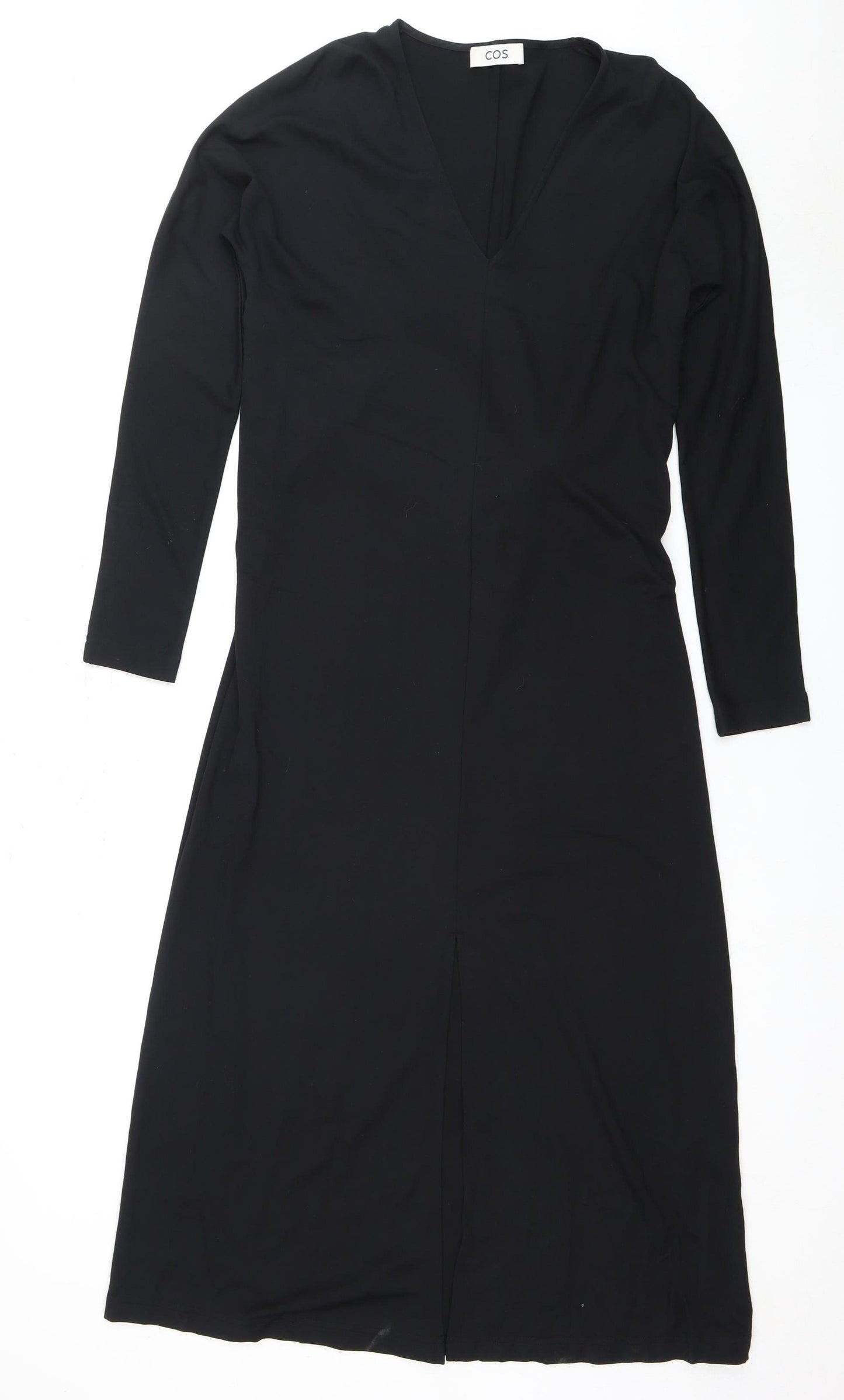 COS Women's Black XS Wrap Dress V-Neck Long Sleeve