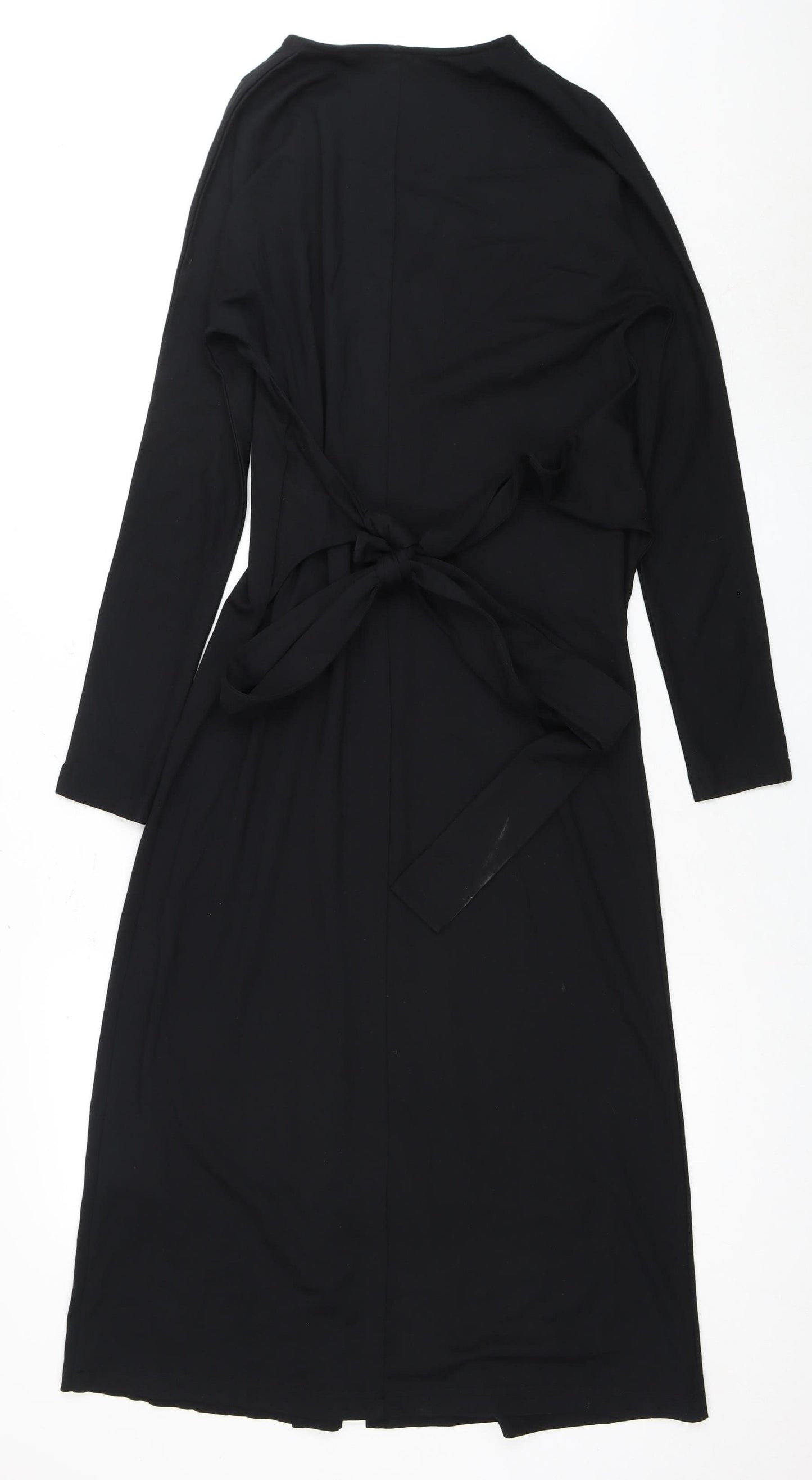 COS Women's Black XS Wrap Dress V-Neck Long Sleeve