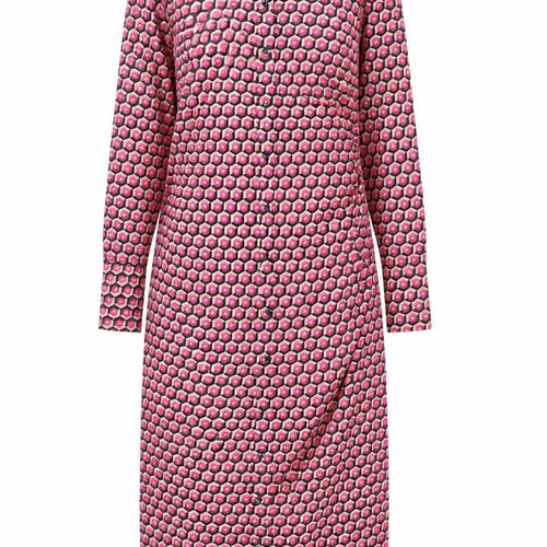 Warehouse Women's Pink Geometric Shirt Dress - Size 6