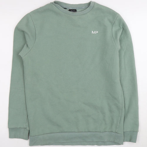 MP Men's Green Pullover Sweatshirt S - Casual Logo Style