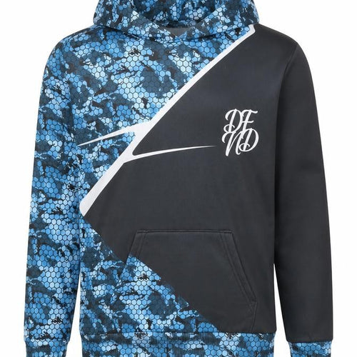 DFND Boys Blue Camouflage Hoodie, Ages 11-12, New With Tags