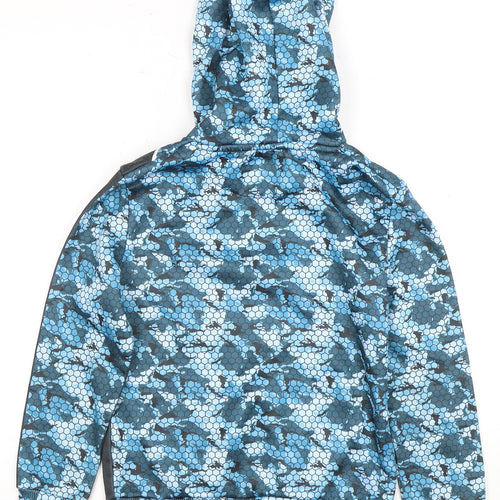 DFND Boys Blue Camouflage Hoodie, Ages 11-12, New With Tags