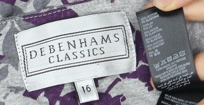 Debenhams Women's Multicoloured Floral 3/4 Sleeve T-Shirt
