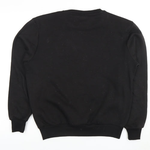 Lee Cooper Men's Black Crew Neck Logo Sweatshirt S