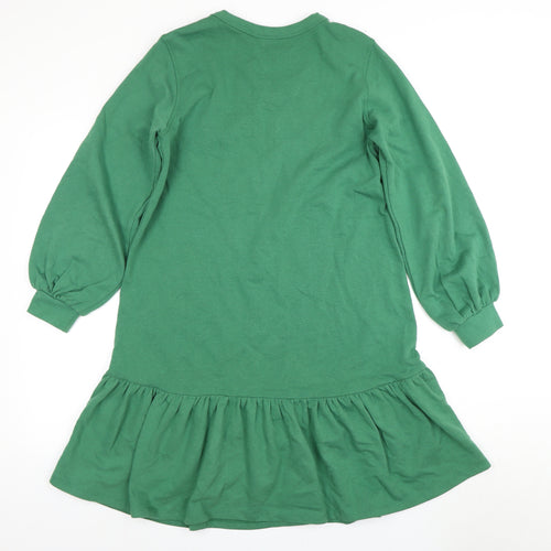 Anyday John Lewis Green Balloon Sleeve Dress XS