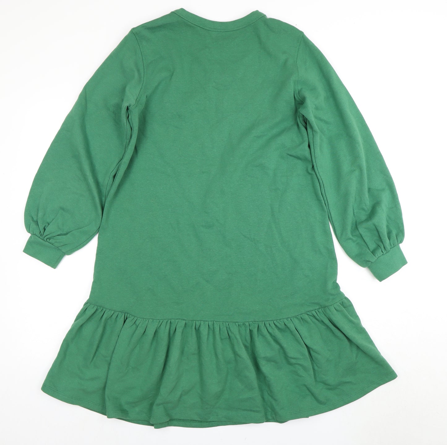 Anyday John Lewis Green Balloon Sleeve Dress XS