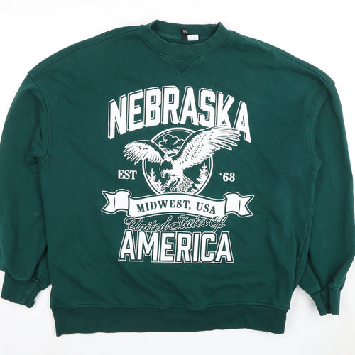 Divided Green Graphic Print Unisex XS Sweatshirt