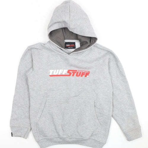 Tuff Stuff Boys Grey Pullover Hoodie Age 9-10