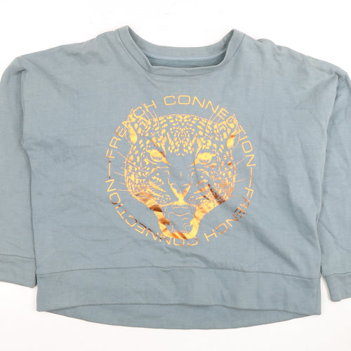 FC Jeans Women's Blue Graphic Sweatshirt Size 8
