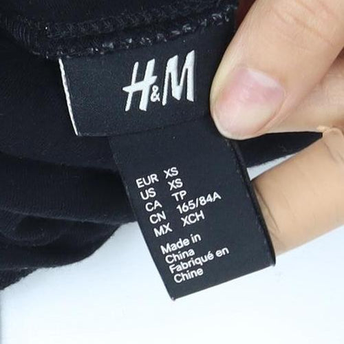 H&M Women's Black High Neck Sweatshirt, Size 12